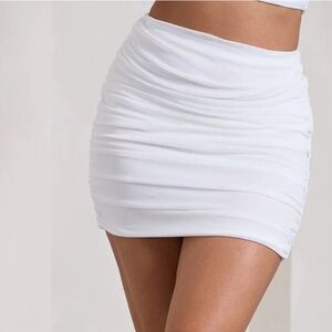 Club L London white mesh skirt